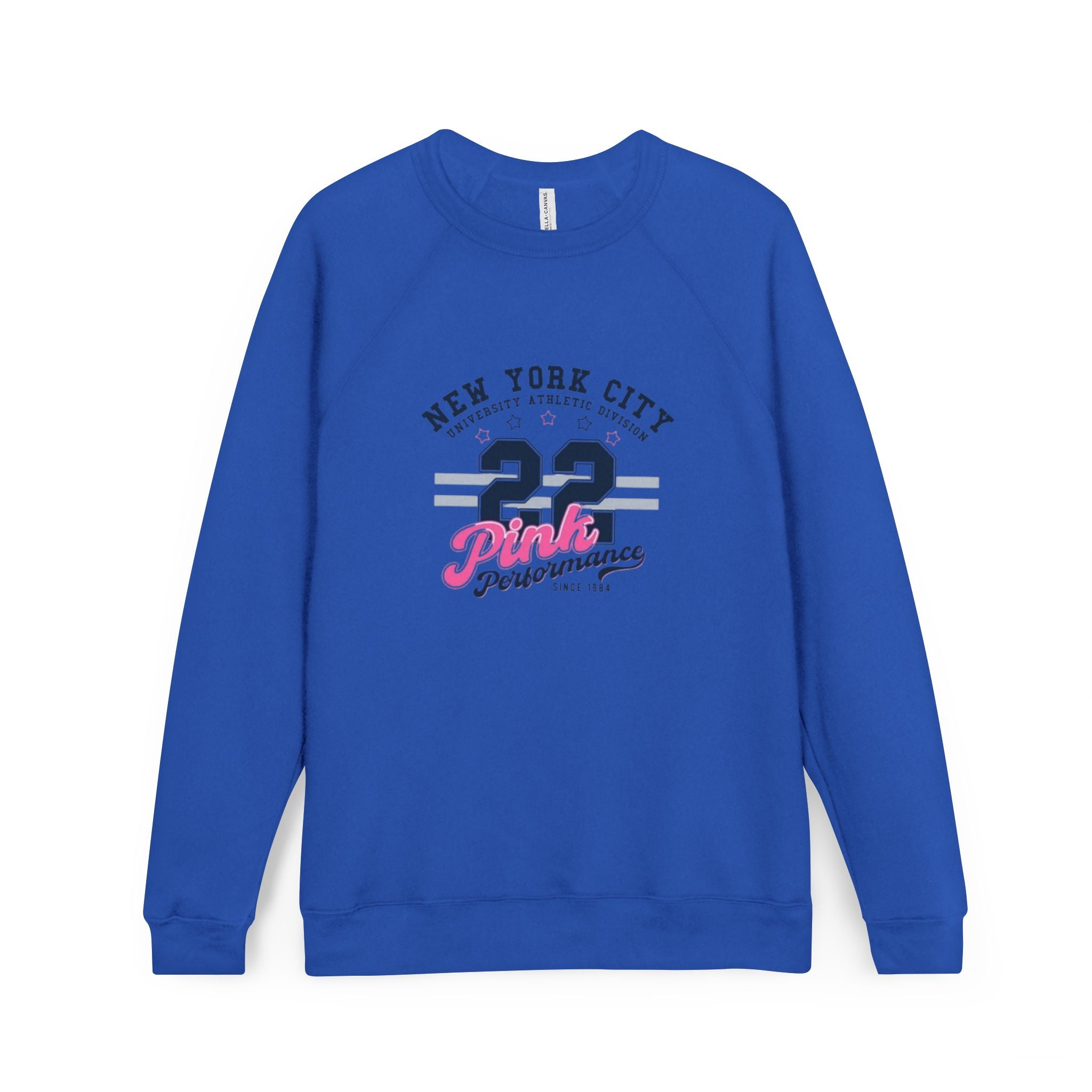 Pink Racing Stripe Sweatshirt — Retro 80s Vintage Crewneck