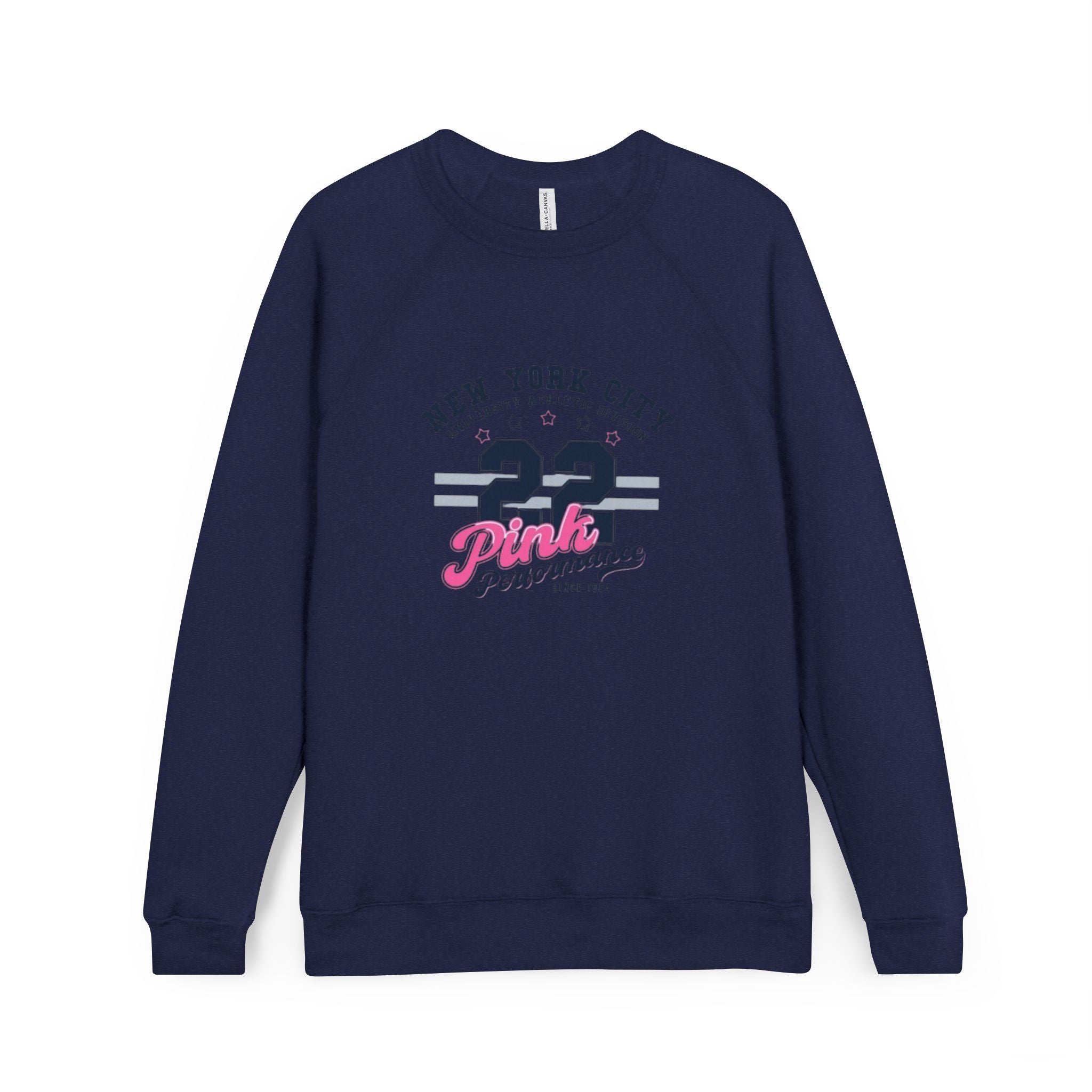 Pink Racing Stripe Sweatshirt — Retro 80s Vintage Crewneck