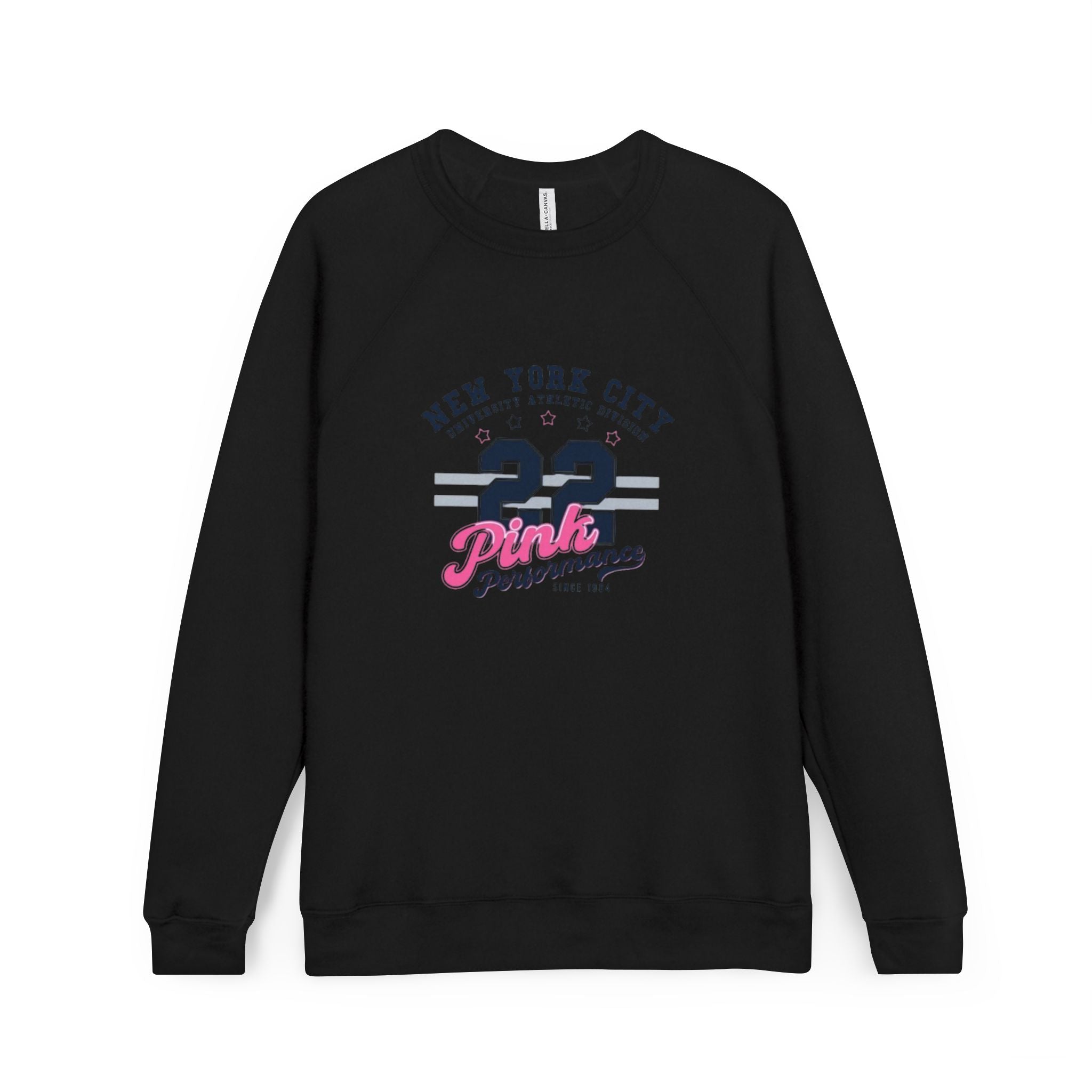 Pink Racing Stripe Sweatshirt — Retro 80s Vintage Crewneck