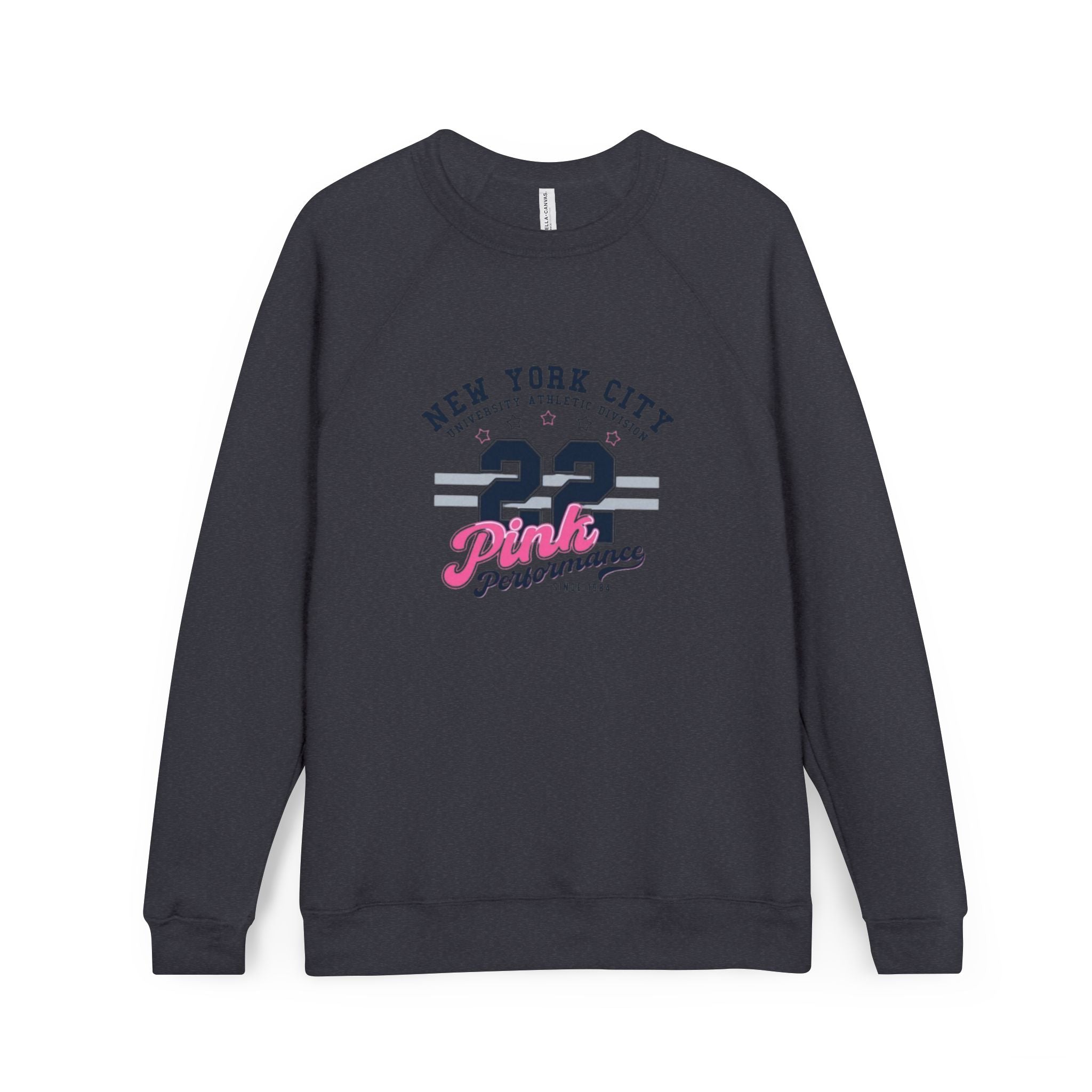 Pink Racing Stripe Sweatshirt — Retro 80s Vintage Crewneck
