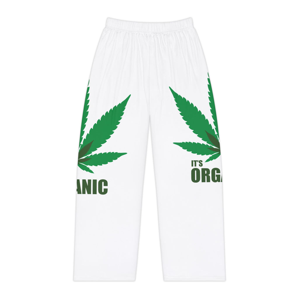 Organic Leaf Women's Pajama Pants — 'It's Organic' All-Over Print