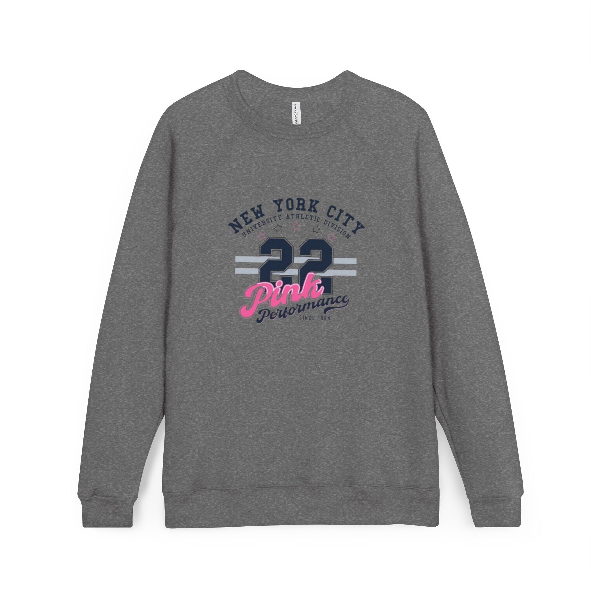 Pink Racing Stripe Sweatshirt — Retro 80s Vintage Crewneck