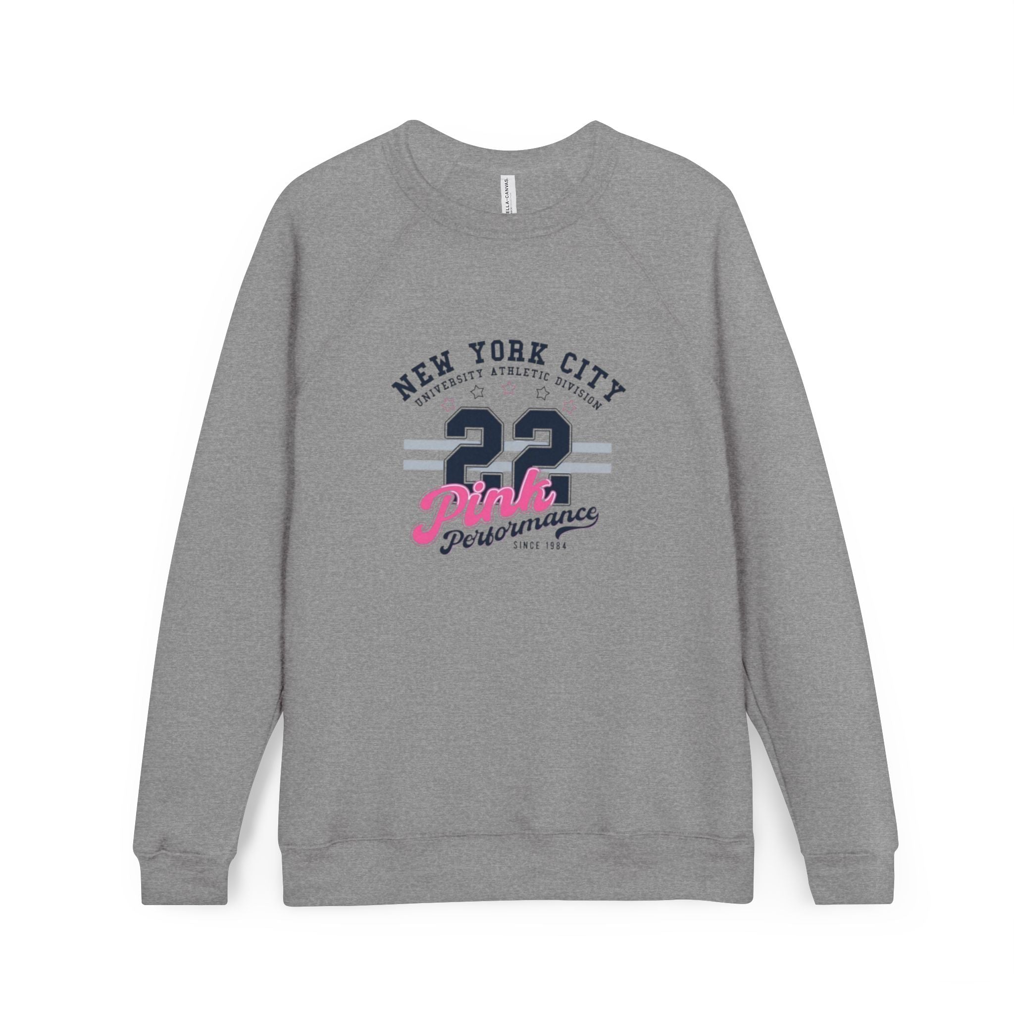 Pink Racing Stripe Sweatshirt — Retro 80s Vintage Crewneck